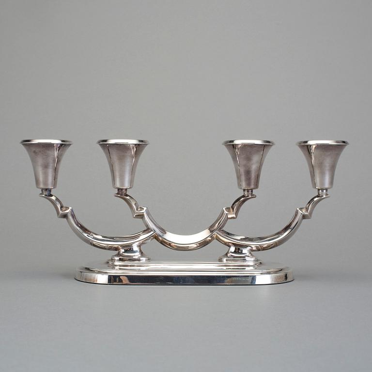 KANDELABER, silver, David Andersen, Norge, 1900-talets andra hälft.