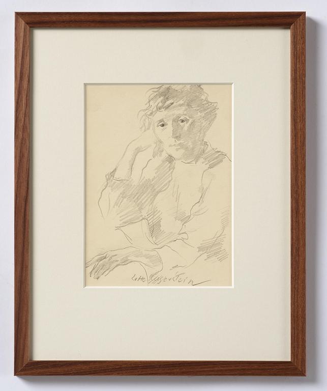 Lotte Laserstein, Traute is leaning on her hand.