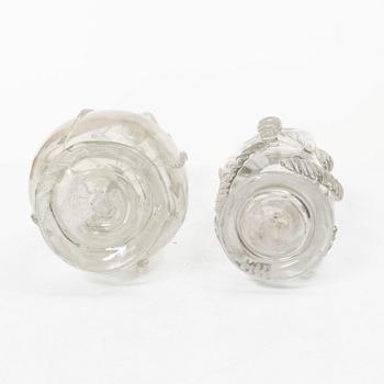 Kluckaflaskor, 2 st, 1800-tal.