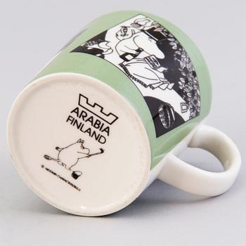 MOOMIN-MUG, porcelain, 'Mug green', Arabia Finland 1990-199.