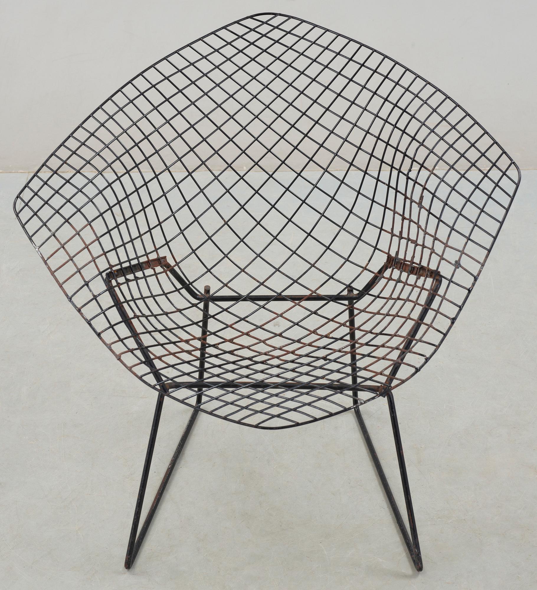 FÅTÖLJ, "Diamond chair", Harry Bertoia, modellen formgiven år 1950-52, i produktion från 1953 och framåt.