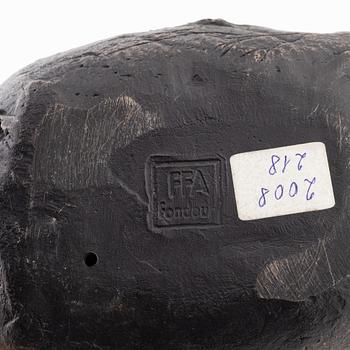 Henrik Allert, sculpture. Signed. Foundry mark. Bronze, total height 14 cm, length 17 cm.