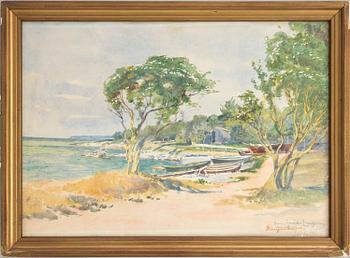 ANNA GARDELL-ERICSON, a watercolor. Signed and dated 1890.