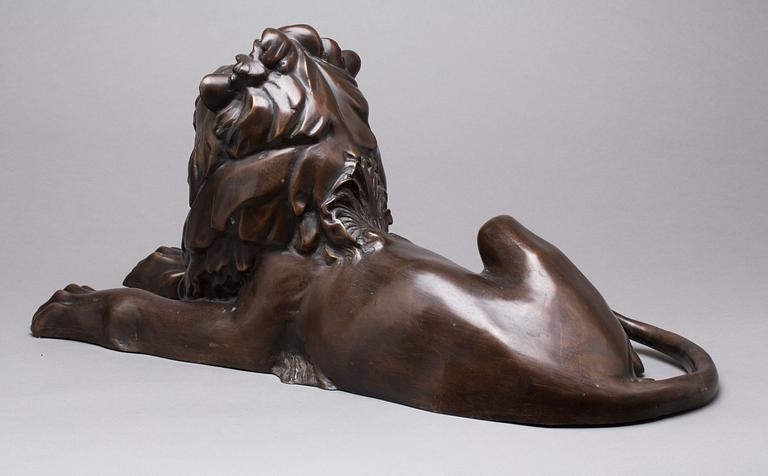 SKULPTUR/LEJON, 1900-talets slut. Orientalisk.