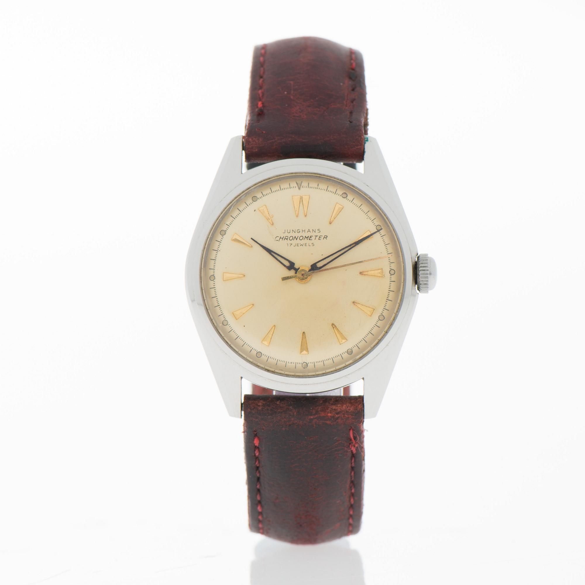 JUNGHANS, Chronometer, wrist watch, 34 mm.