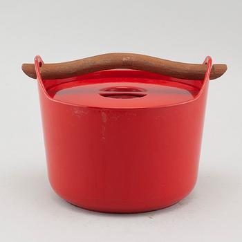 TIMO SARPANEVA, an enamel casserole pot for W Rosenlew & Co, Pori, Finland.