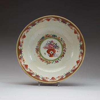 A massive Chinese Export 'Hong' punch bowl, Qing dynasty, Qianlong (1736-95).