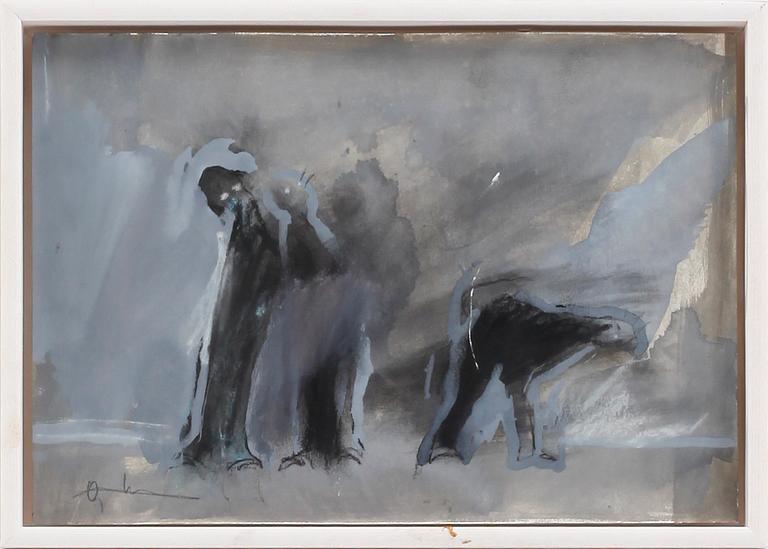 ÖRJAN WIKSTRÖM, gouache och akvarell, sign.