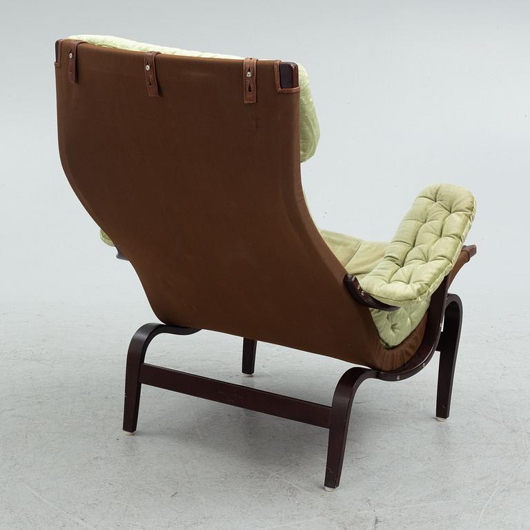 Bruno Mathsson, a 'Pernilla' armchair with ottoman, Dux.