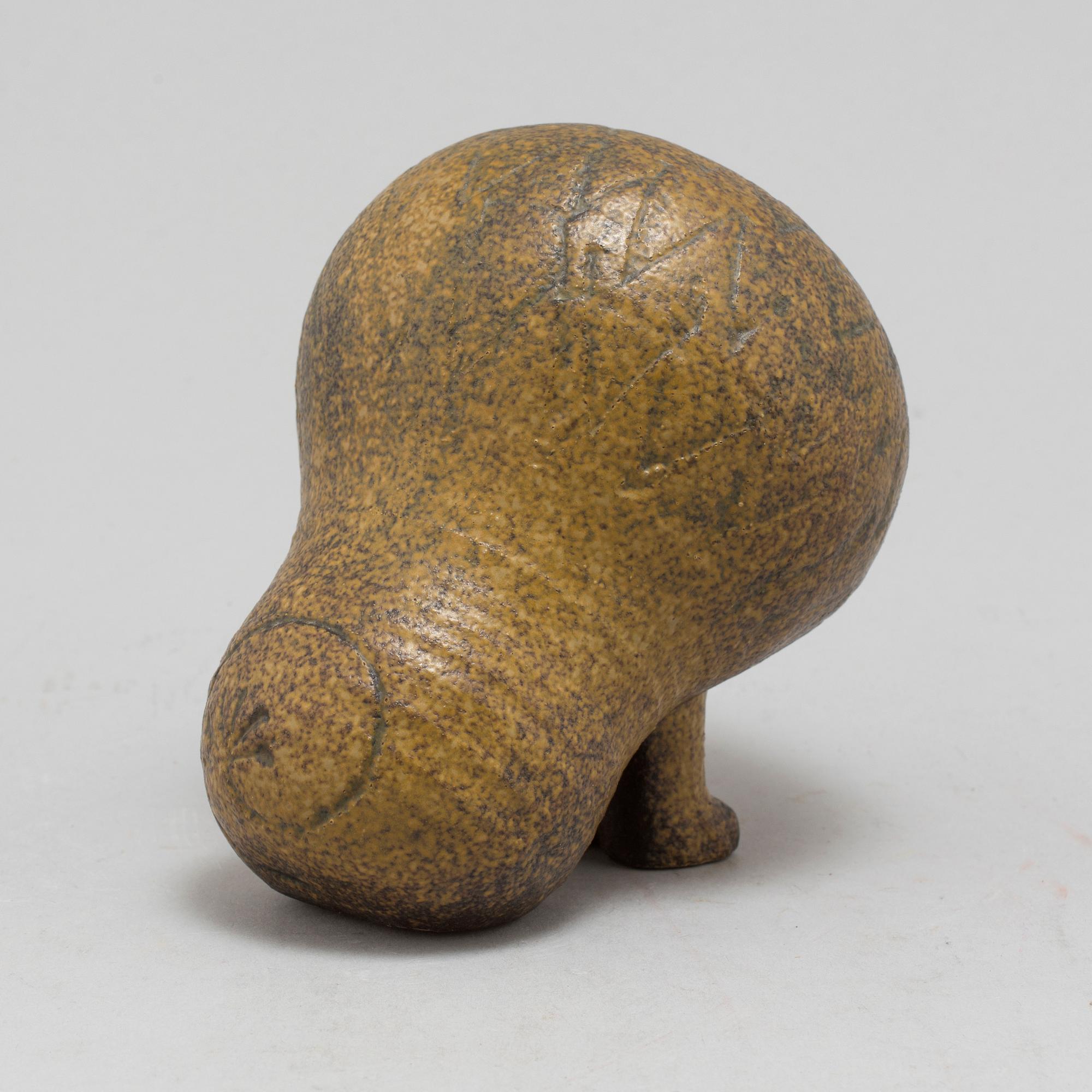 LISA LARSON, figurin, "Lejon midi", stengods, Gustavsberg.