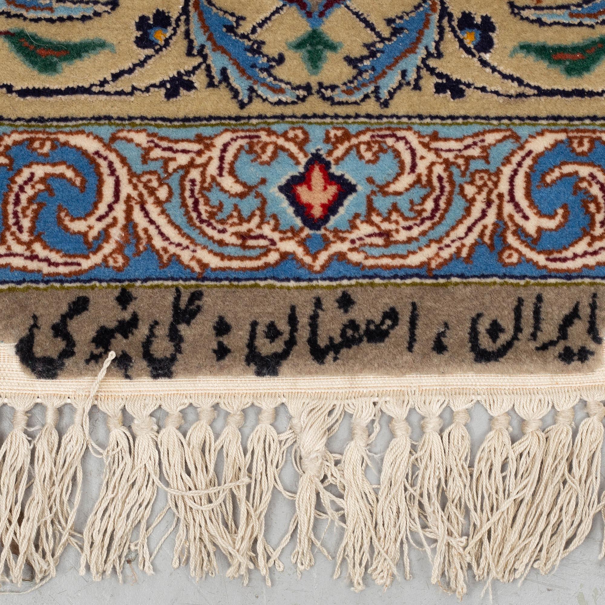 MATTA, Old Isfahan part silk, Nabawi, ca 240 x 160 cm.