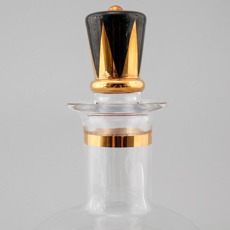 KARAFF, glas, Gunnar Cyrén, ur Nobelservisen, Orrefors, 1900-talets fjärde kvartal.