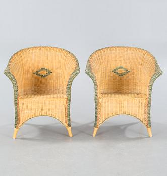 A set of rattan furniture from Bruka, Stockholm, second half of the 20th century.
