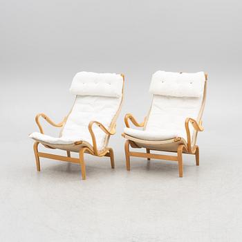 Bruno Mathsson, a pair of 'Pernilla' armchairs, DUX.