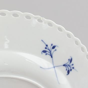 A 'Blue Fluted Full Lace' porcelain centerpiece dish, Royal Copenhagen, model 1093, 1898-1923.