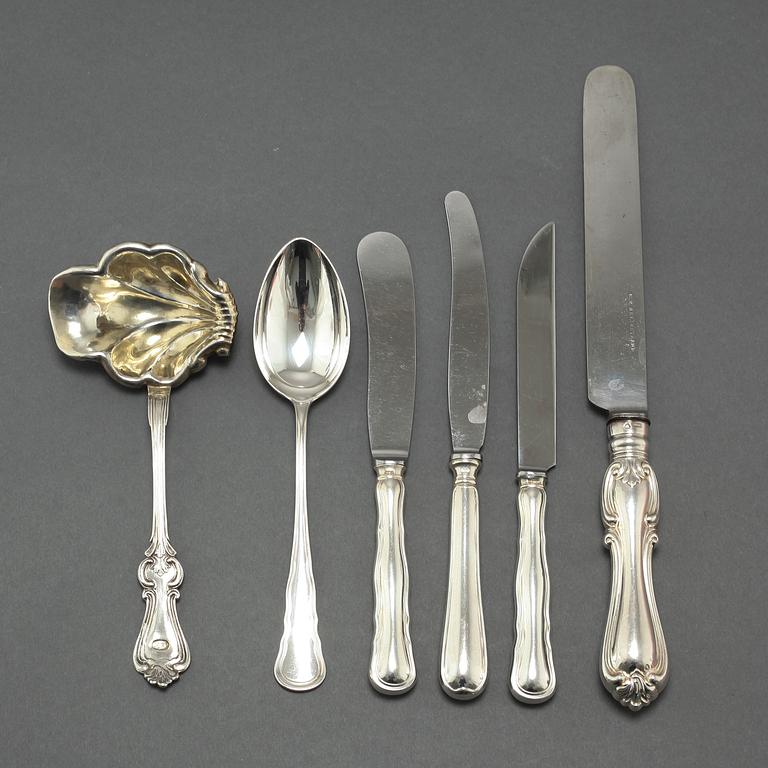 17 pcs of silver cutlery from 19th and 20th century.