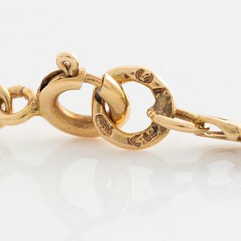 Necklace, 18K gold, graduated Bismarck design,