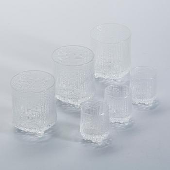 SERVISDELAR, 20 delar, glas, "Ultima Thule", Tapio Wirkkala, Iittala.