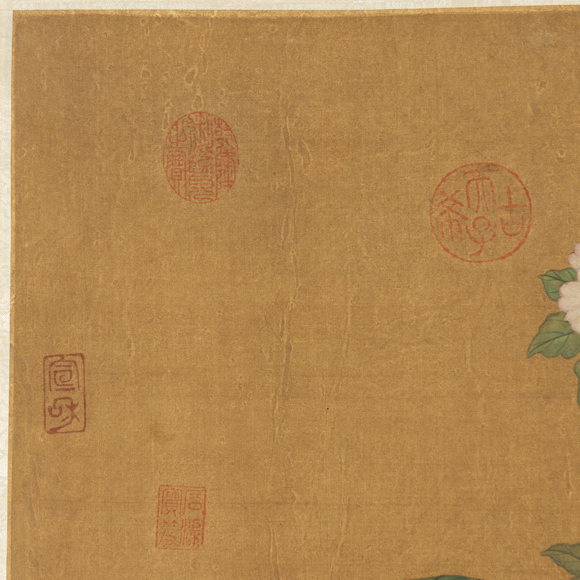 A Chinese scroll painting by unidentified master, four ducks resting by a blooming pond, 20th century.
