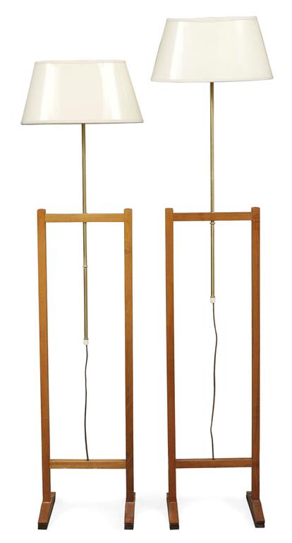 A pair of Josef Frank floor lamps, model 2458, Firma Svenskt Tenn.