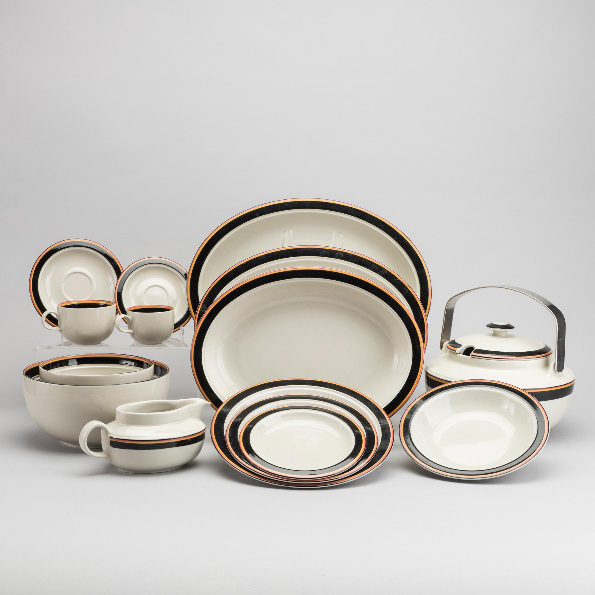 A 75 PCS DINNER SERVIS "REIMARI" INKERI LEIVO FOR ARABIA FINLAND.