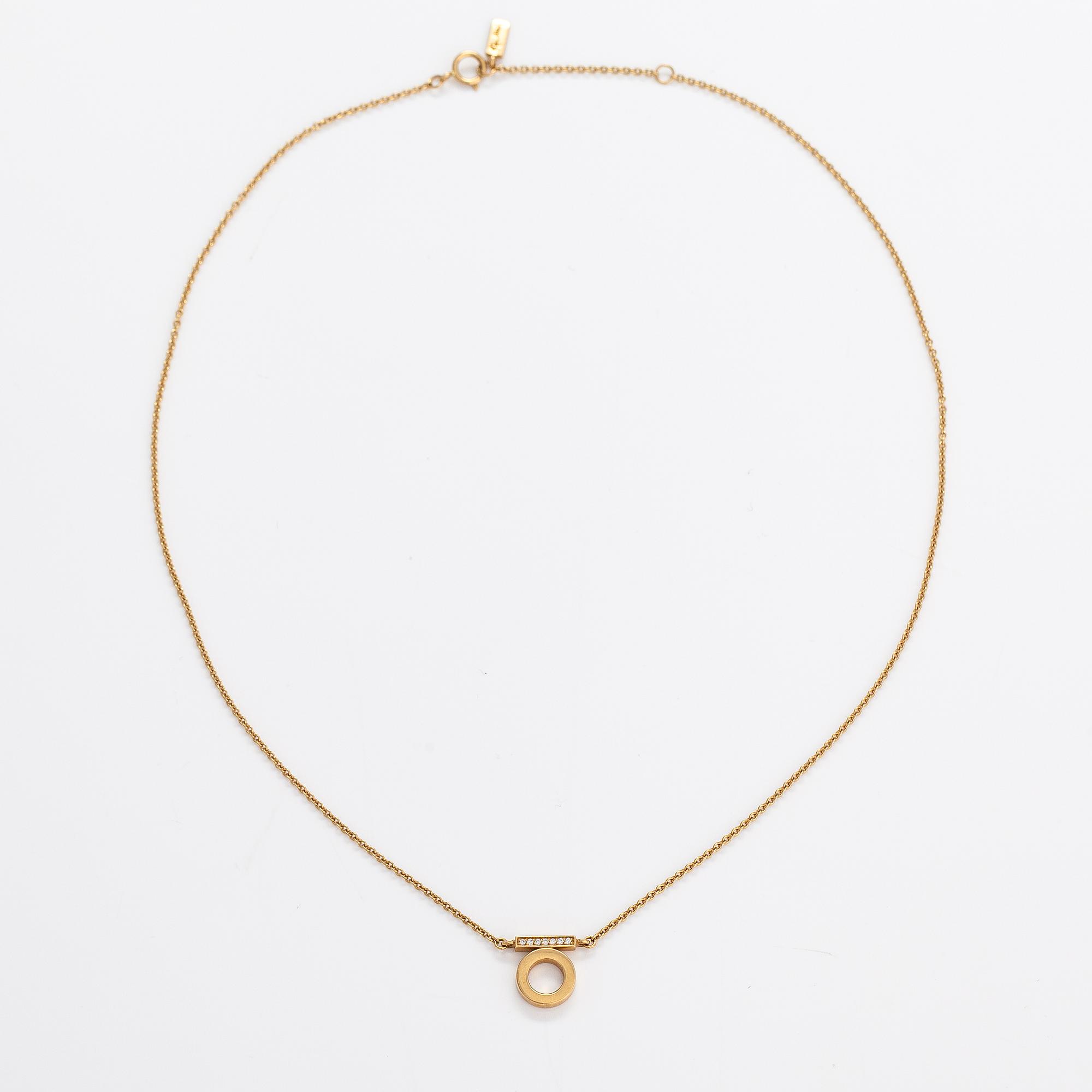 Efva Attling, "Ten & stars", an 18K gold  necklace with  diamonds ca. 0.03 ct in total. Stockholm.