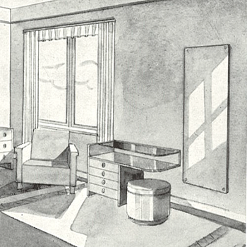Axel Einar Hjorth, a "Dagmar" mirror, Nordiska Kompaniet, Sweden, 1939.