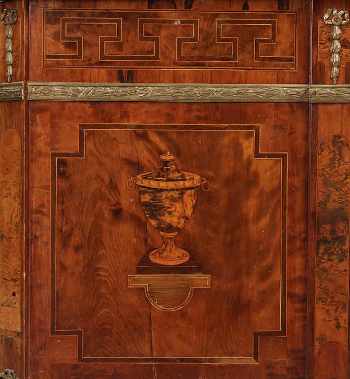 A Gustavian marquetry and gilt brass-mounted commode by J. Neijber (master 1768).