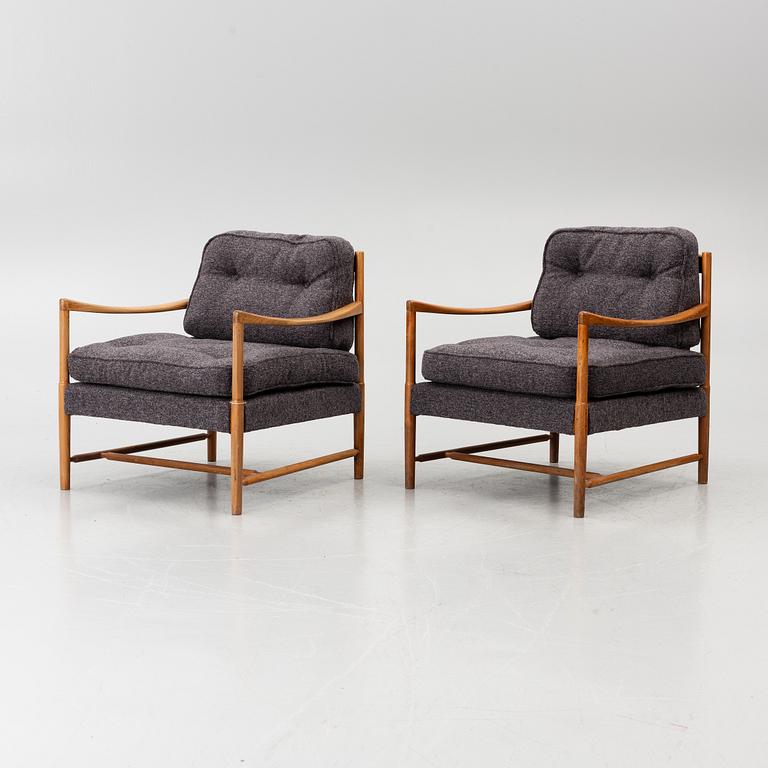 A pair of armchairs, mid-20th century.
