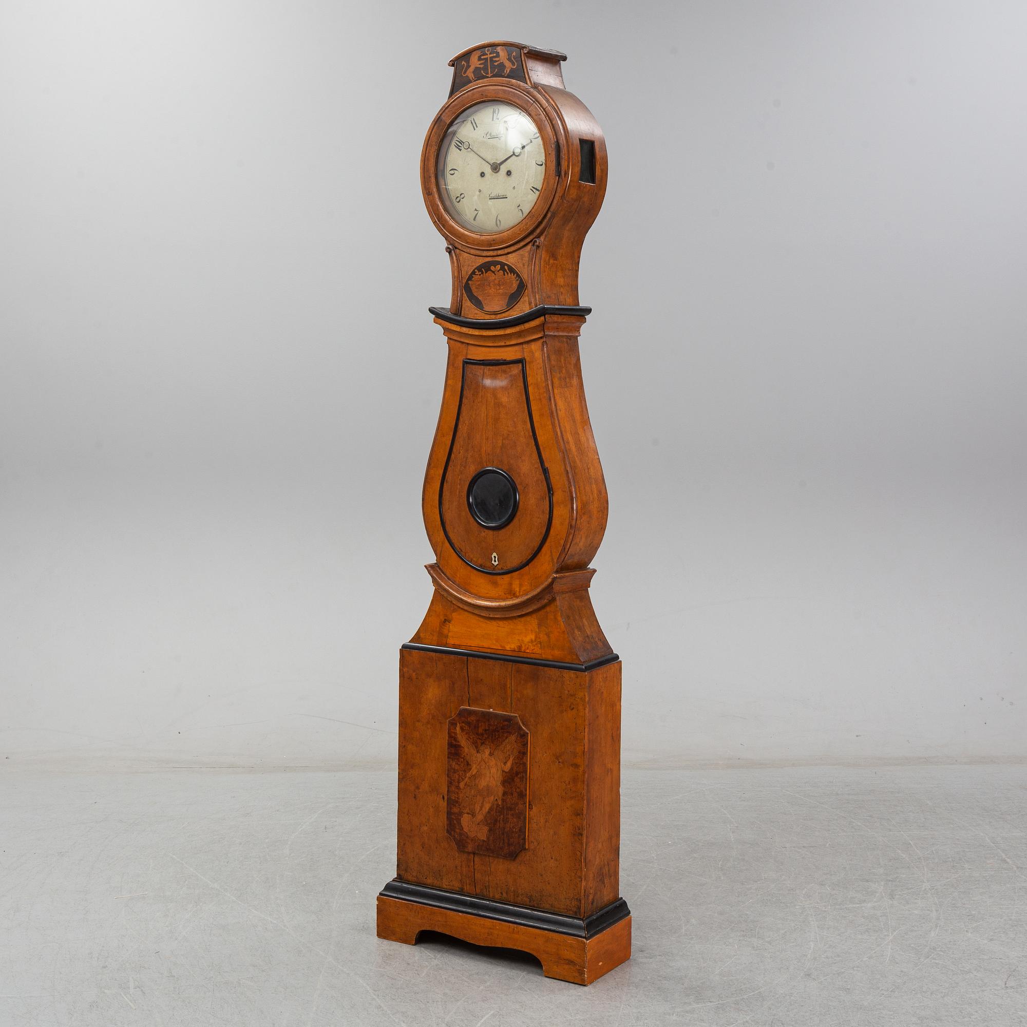 A 19th Century long case clock by Mandelgren Carlshamn.