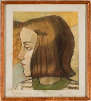 BRITTA JONSSON-IWALD, pastell, monogramsign samt sign o dat a tergo 1951.
