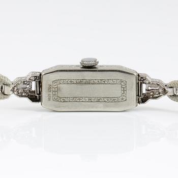 ARMBANDSUR, 14 K vitguld. Totalvikt ca 10 gram.