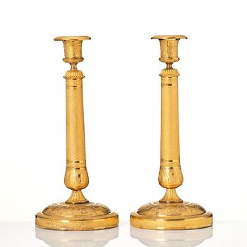 A pair of Russian Empire candlesticks.