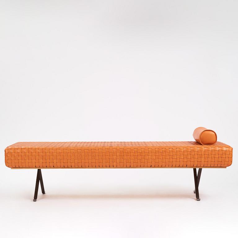 Enzo Mari, a "Sigmund" daybed, Arte & Cuoio, Italy.