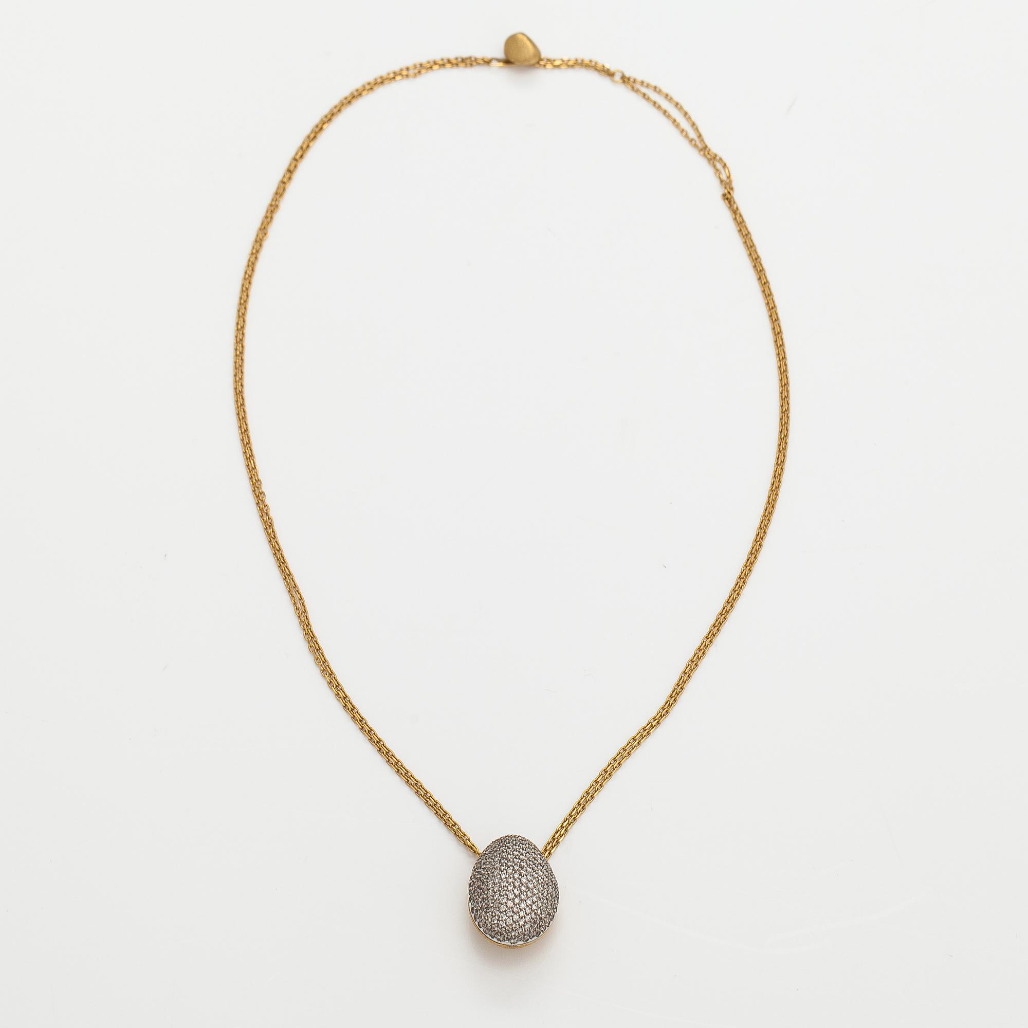 H Stern, halsband "Golden stone", 18K guld, diamanter ca 1.83 ct tot.