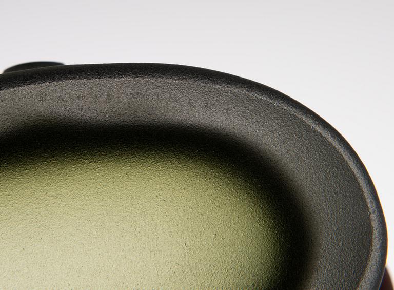 A glass vase signed Tapio Wirkkala.