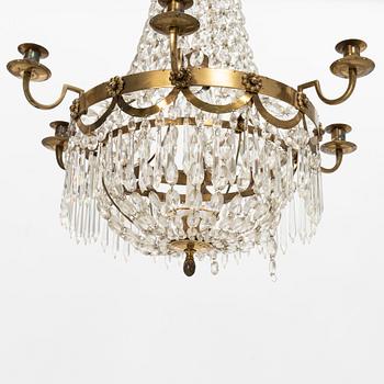 A Gustavian style chandelier, early 20th century.