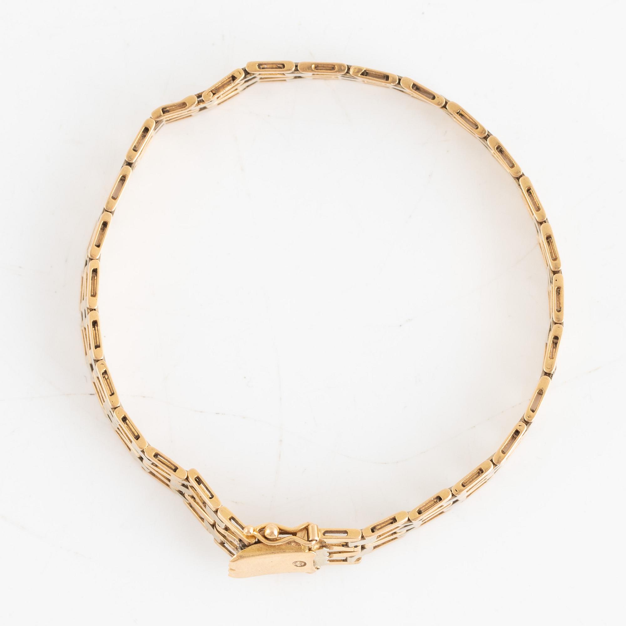 Armband, 18k guld, svensk importstämpel.
