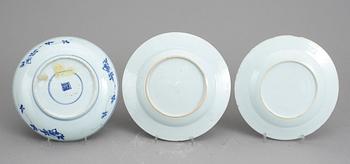 PARTI PORSLIN, 4 delar, Kangxi resp Qianlong, Kina, 1700-tal.
