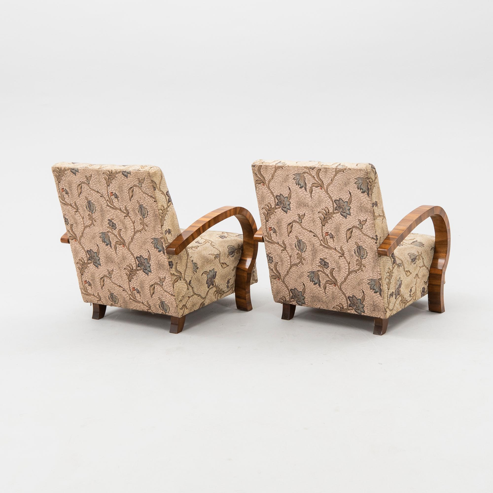 Fåtöljer ett par Art Deco 1900-talets första hälft.
