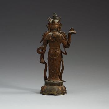 FIGURIN, brons. Maitreya Bodhisattva, Ming dynastin (1368-1644).
