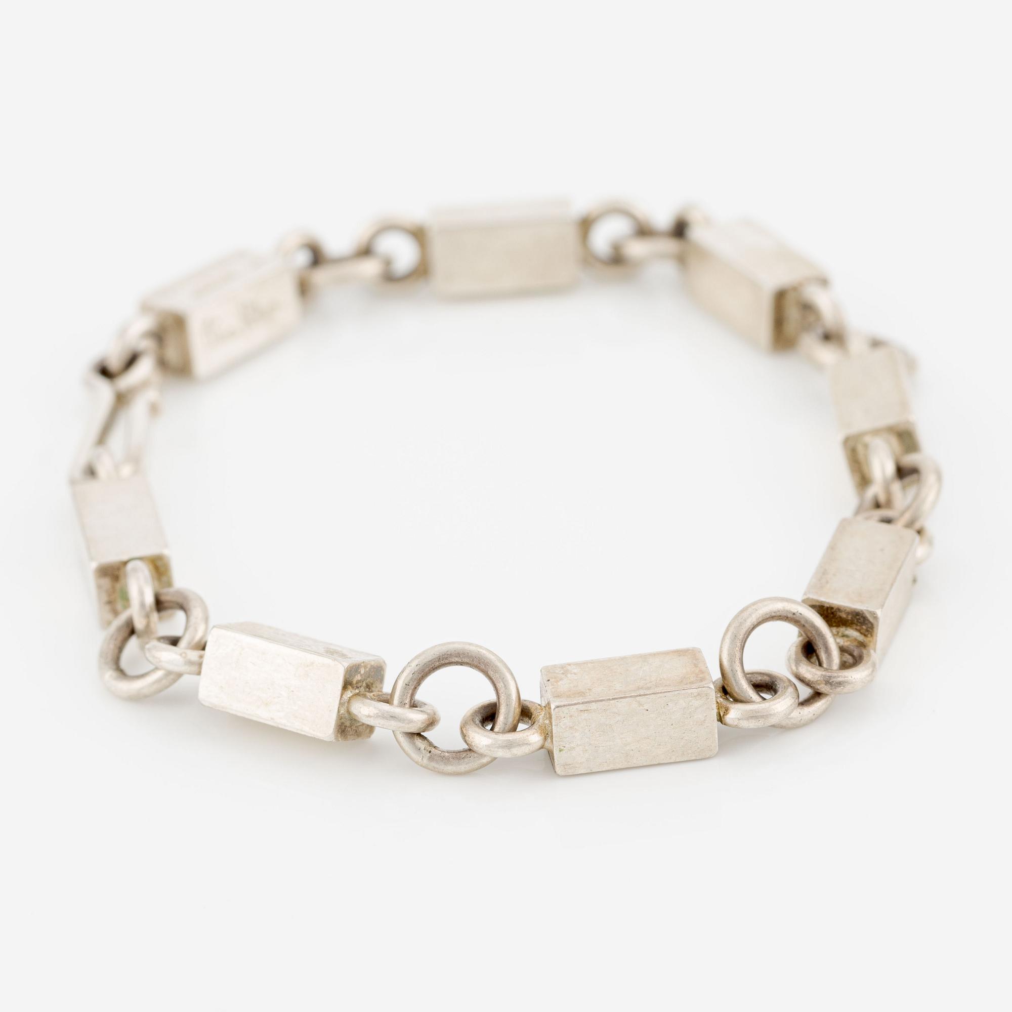 Wiwen Nilsson, armband, ring och stavkedja, sterlingsilver.