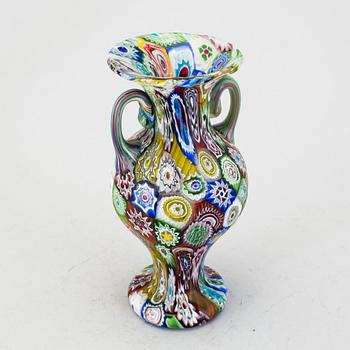 A MILLEFIORI GLASS VASE, Italy, mid 20th century.