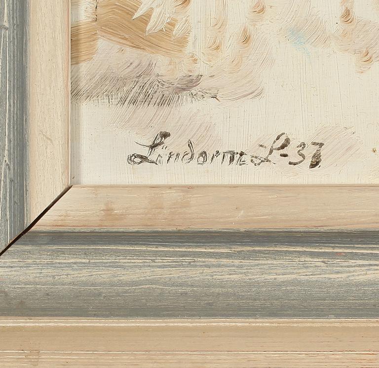 LINDORM LILJEFORS, olja på pannå, signerad och daterad -37.