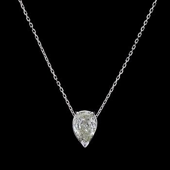 128. PENDANT, pear cut diamond, app. 2.02 cts.