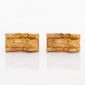 Björn Weckström, cufflinks, "Kultaraanu", 14K gold, Lapponia 1966.
