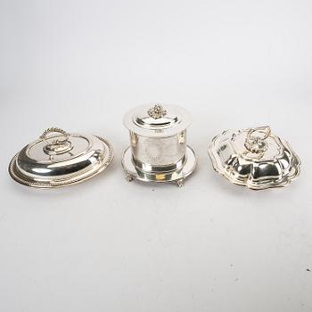 Karotter med lock samt burk med lock NS England 1900-tal.