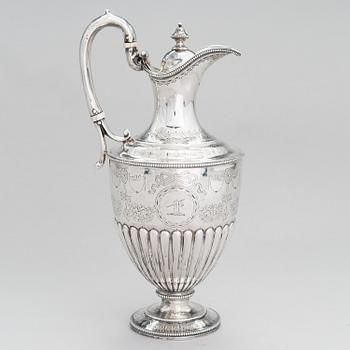 MARTIN, HALL & CO, A sterling silver pitcher, Sheffield 1873.