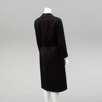 CHRISTIAN DIOR, a set of coat and dress from the 1960s.