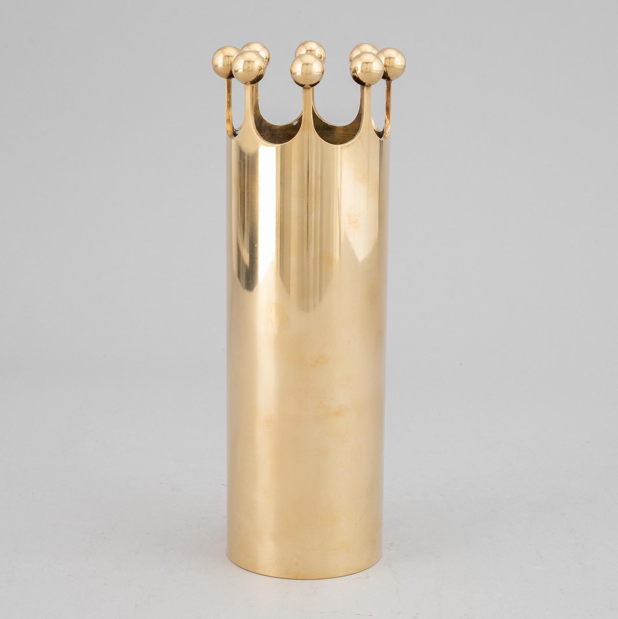 Pierre Forssell, a brass vase, Skultuna.